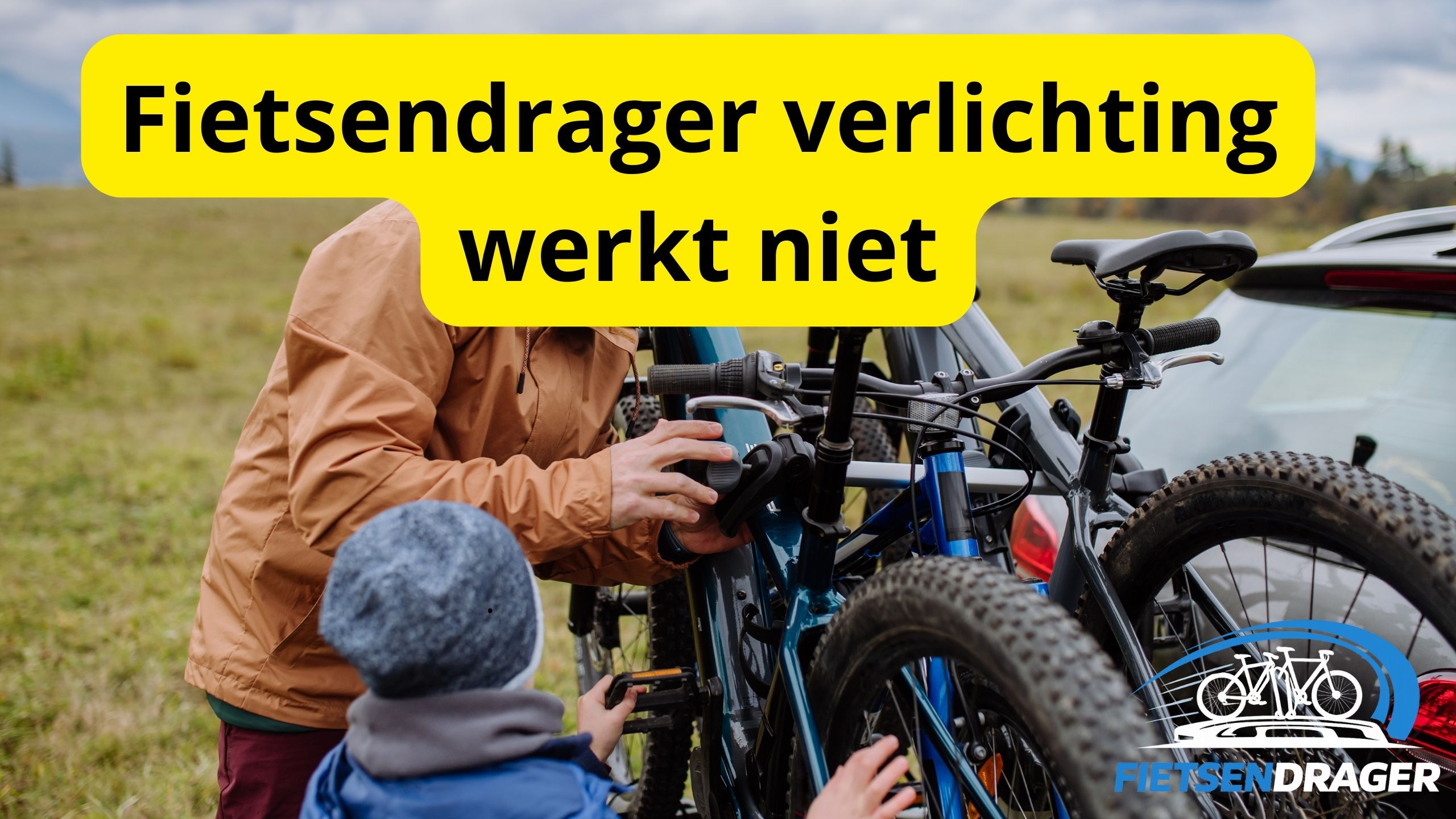 Fietsendrager verlichting werkt niet
