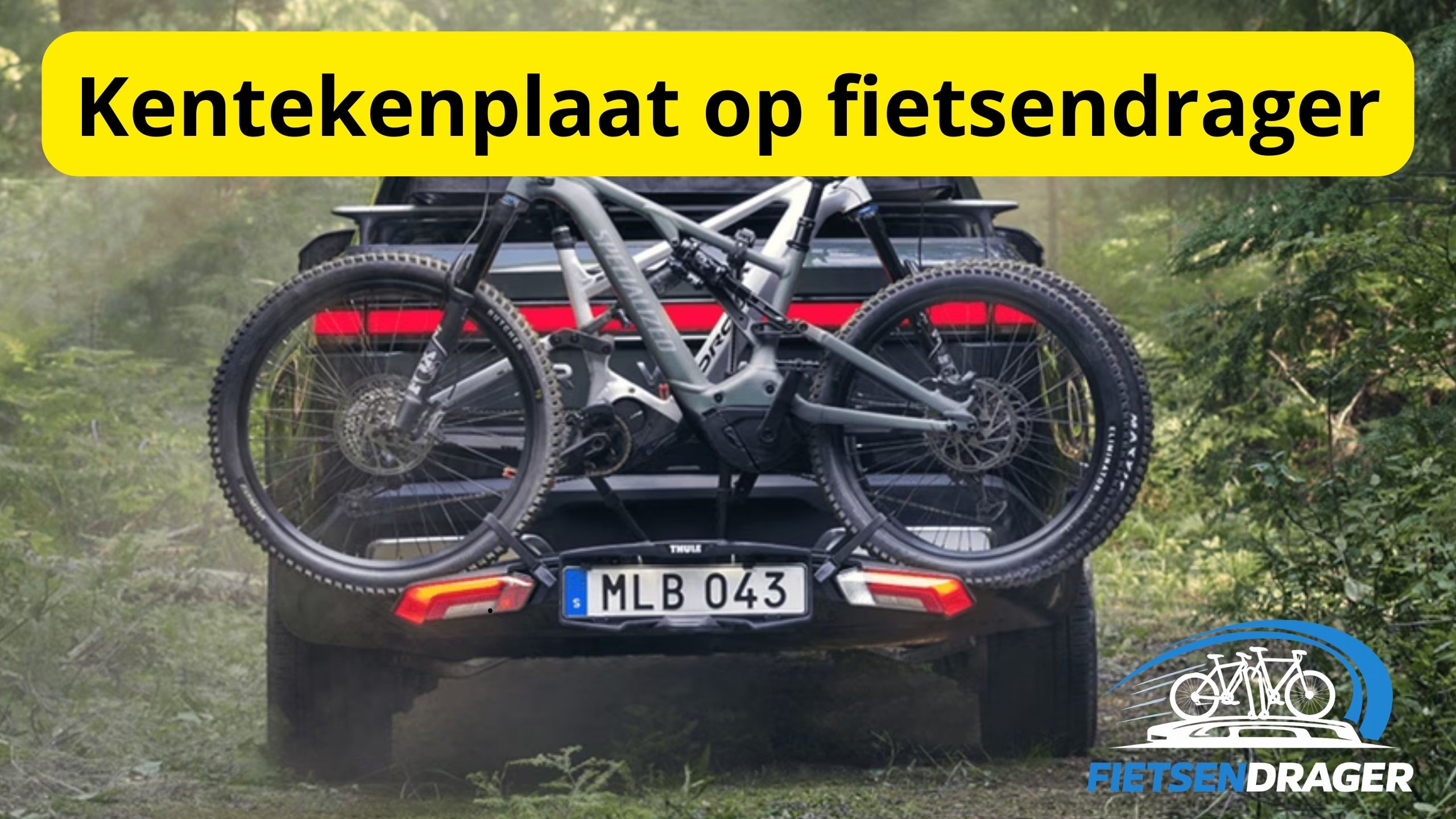 Kentekenplaat op fietsendrager